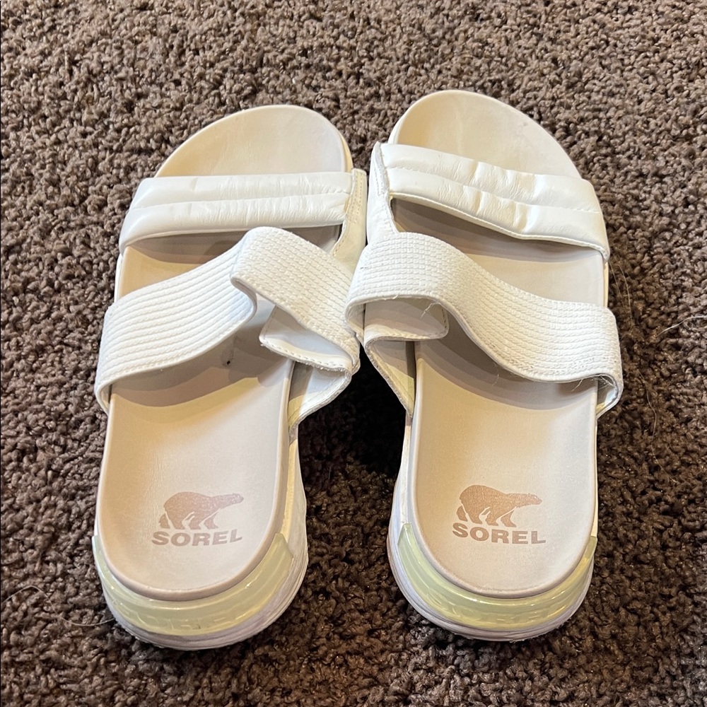 Sorel White Sandals